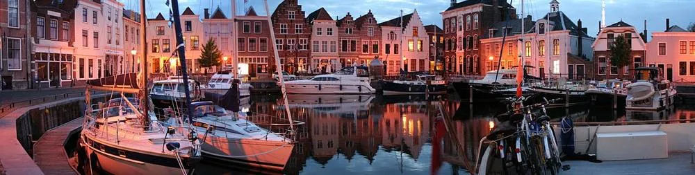 Goes: City harbor of Goes, the Netherlands