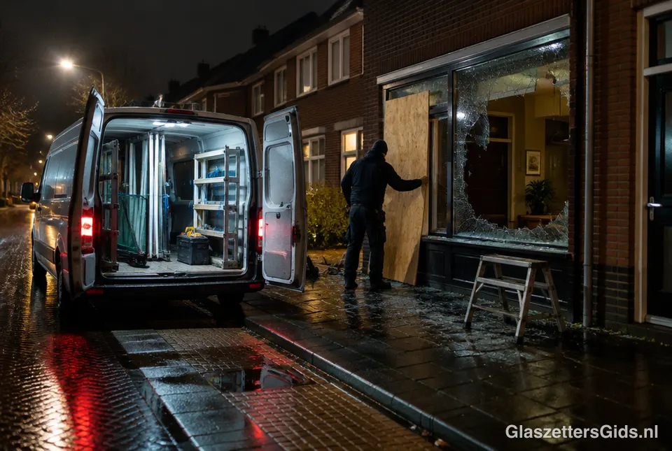 Spoedreparatie van een gebroken ruit