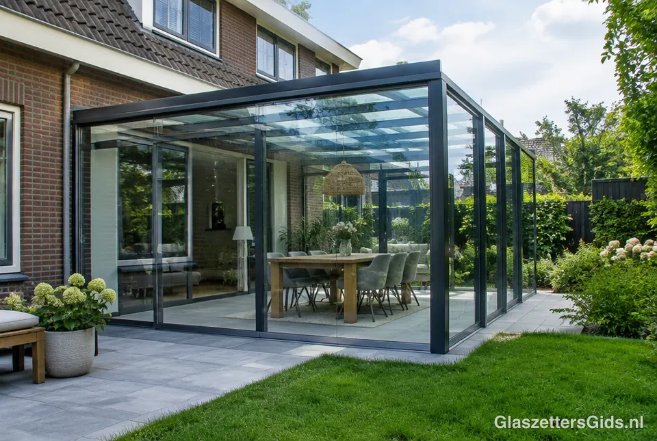 Serre met zonwerend glas